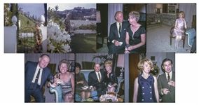 125+ of Moe Howard's Photo Slides, Labeled Lake Tahoe, ''Party at House 60's'', Etc. -- Plus 2 Kodachrome Super 8 Film Reels With Run-Time Approx. 7 Minutes, Clip of Film Online at NateDSanders.com